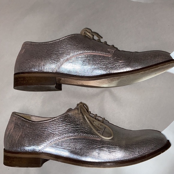 Tosca Blu silver lace up loafers size 38 - perfect for autumn!! Metallic! - Picture 9 of 10
